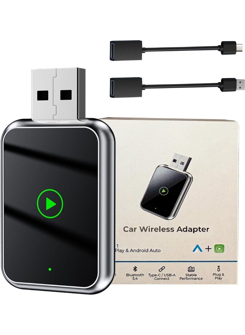 Professional 2-in-1 Wireless CarPlay & Android Auto Adapter - True Wireless Conversion Dongle - Plug-and-Play USB Adapter for iPhone & Android - High-Speed Bluetooth Car Adapter - Image 1